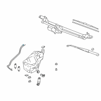 OEM Oldsmobile Bravada Hose, Windshield Washer Pump Diagram - 15160736