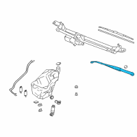 OEM 2007 Chevrolet Trailblazer Wiper Arm Diagram - 15214345