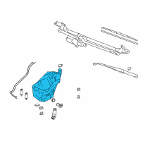 OEM 2005 Chevrolet Trailblazer Washer Reservoir Diagram - 25796344