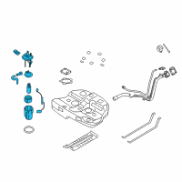 OEM 2014 Hyundai Sonata Fuel Pump & Sender Module Assembly Diagram - 31110-3Q650