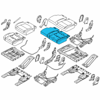 OEM Ford Police Interceptor Utility Seat Cushion Pad Diagram - DB5Z-7863841-A