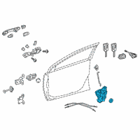 OEM Lexus IS300 Front Door Lock Assembly W/Motor, Right Diagram - 69030-53120