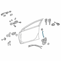 OEM 2019 Toyota Corolla Lock Rod Diagram - 69311-02340