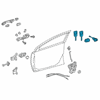 OEM 2019 Toyota Corolla Cylinder & Keys Diagram - 69052-12710