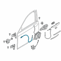 OEM BMW 640i xDrive Gran Turismo Bowden Cable Front Door Diagram - 51-21-7-382-566