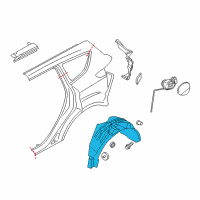 OEM Ford Wheelhouse Liner Diagram - CJ5Z-78278B51-A