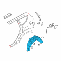 Genuine Ford Wheelhouse Liner diagram