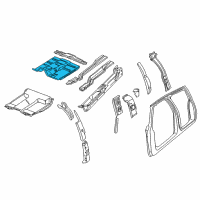 OEM Chevrolet C3500 Panel, Front Floor Diagram - 12549465