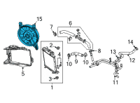 OEM 2021 Chevrolet Corvette Fan Module Diagram - 84910708