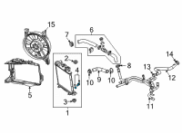 OEM 2021 Chevrolet Silverado 2500 HD Reservoir Tank Drain Plug Diagram - 22790134