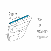 OEM 2000 Honda Civic Weatherstrip, RR. Door (Inner) Diagram - 72835-S04-003