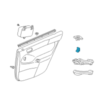 OEM 1996 Honda Civic Sub-Switch Assembly, Driver Side Power Window (Graphite Black) Diagram - 35770-S04-003ZD