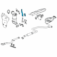 OEM 2019 Chevrolet Equinox Catalytic Converter Upper Bracket Diagram - 12665795