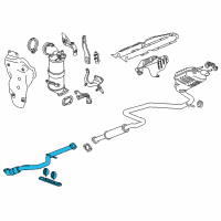 OEM 2019 Chevrolet Malibu EXHAUST FRONT PIPE ASSEMBLY Diagram - 84413377