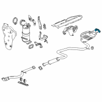 OEM 2016 Chevrolet Malibu Muffler & Pipe Hanger Diagram - 23156335