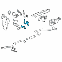 OEM 2018 Chevrolet Equinox Catalytic Converter Lower Bracket Diagram - 12670585
