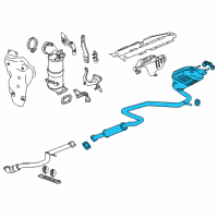 OEM 2022 Chevrolet Malibu Muffler & Pipe Diagram - 84251081