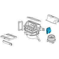 OEM 2010 Honda Insight Motor Assembly, Fresh/Recirculating Diagram - 79350-TJ0-M41