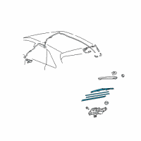 OEM 2011 Toyota Venza Rear Blade Diagram - 85242-0T011