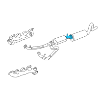 OEM 2005 Ford E-250 Muffler Clamp Diagram - F7UZ-5A231-AB