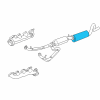 OEM 2000 Ford E-350 Super Duty Muffler Diagram - F8UZ5230CA