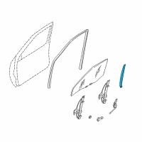 OEM 2000 Nissan Xterra SASH-Front Door R Diagram - 80216-9L50A