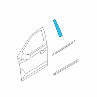OEM 2012 Ford Edge Rear Molding Diagram - 8T4Z-7820555-A