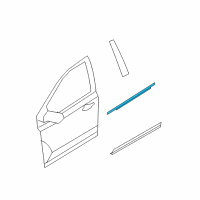 OEM 2012 Ford Edge Belt Weatherstrip Diagram - 8T4Z-7821453-E