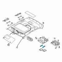 OEM 2022 Hyundai Ioniq Overhead Console Lamp Assembly Diagram - 92800-G7050-TTX