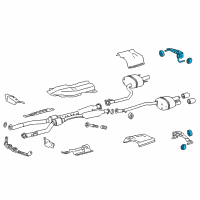 OEM 2015 Lexus RC F Bracket Sub-Assembly, Exhaust Pipe Diagram - 17508-38150
