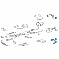 OEM 2019 Lexus RC F Bracket Sub-Assembly, Exhaust Pipe Diagram - 17509-38050