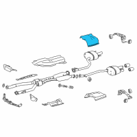 OEM Lexus IS350 Insulator, Main Muffler Heat Diagram - 58327-53030