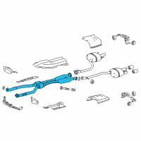 OEM 2022 Lexus RC F Front Exhaust Pipe Assembly Diagram - 17410-38510
