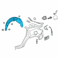 OEM Lexus RX350L Liner, Rear Wheel Housing Diagram - 65637-0E060