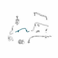 OEM Honda Element Pipe, Power Steering Diagram - 53730-SCV-A00