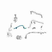 OEM 2009 Honda Element Pipe, Power Steering Diagram - 53730-SCV-A00