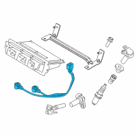 OEM Ford Police Interceptor Sedan Knock Sensor Diagram - 7T4Z-12A699-A