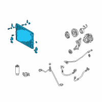 OEM Toyota 4Runner Condenser Assembly Diagram - 88460-AZ011