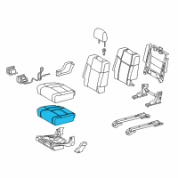 OEM 2017 Toyota Tundra Pad, Rear Seat Cushion Diagram - 71611-0C131