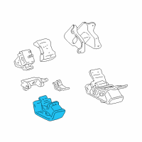 OEM 2000 Toyota 4Runner Rear Mount Diagram - 12371-62180