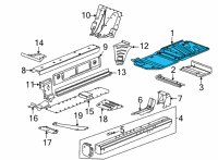 OEM 2022 Chevrolet Corvette Floor Pan Diagram - 84831416