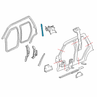 OEM 2005 GMC Envoy Front Weatherstrip Diagram - 25775653