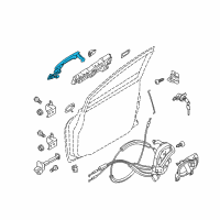 OEM 2018 Nissan Versa Note Outside Handle Grip, Passenger Side Diagram - 80640-3WC0A