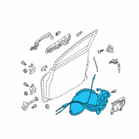 OEM 2015 Nissan Versa Note Front Right (Passenger-Side) Door Lock Actuator Diagram - 80500-9ME0A