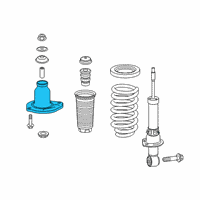 OEM 2021 Honda Pilot Base, Rear Shock Absorber Mounting Diagram - 52675-TZ5-A01