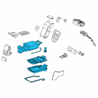 OEM Lexus Armrest Assy, Rear Seat Diagram - 589E0-50020-A1