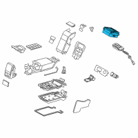 OEM 2015 Lexus LS460 Switch, Rear Power Seat Diagram - 84923-50260