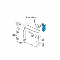 OEM 2016 Jeep Wrangler Lock Latch Front Passenger Diagram - 4589504AJ