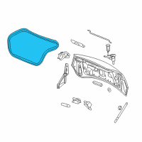 OEM Pontiac G6 Weatherstrip Asm-Rear Compartment Lid Diagram - 25854102