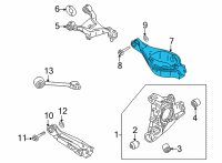 OEM Nissan Rogue Link COMPL-Rear Suspension Lower, Rear Diagram - 551B0-6RA0A